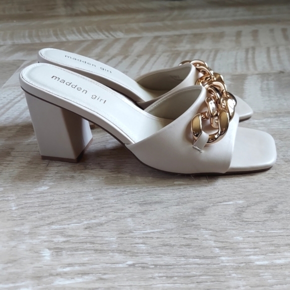 Madden Girl Golden-C Block Heel Slip On Sandals - Picture 3 of 10